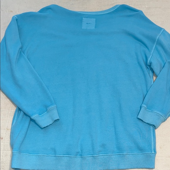 Aerie Women's Light Blue Crew Neck Sweater - Picture 2 of 3